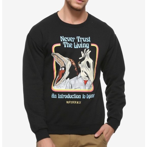 Boxlunch Other - Beetlejuice Never Trust The Living Crewneck